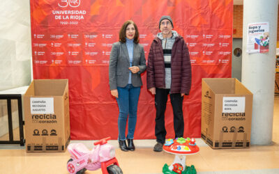 Campaña solidaria de recogida de ropa y juguetes de la Universidad de La Rioja y Fundación Cáritas Chavicar